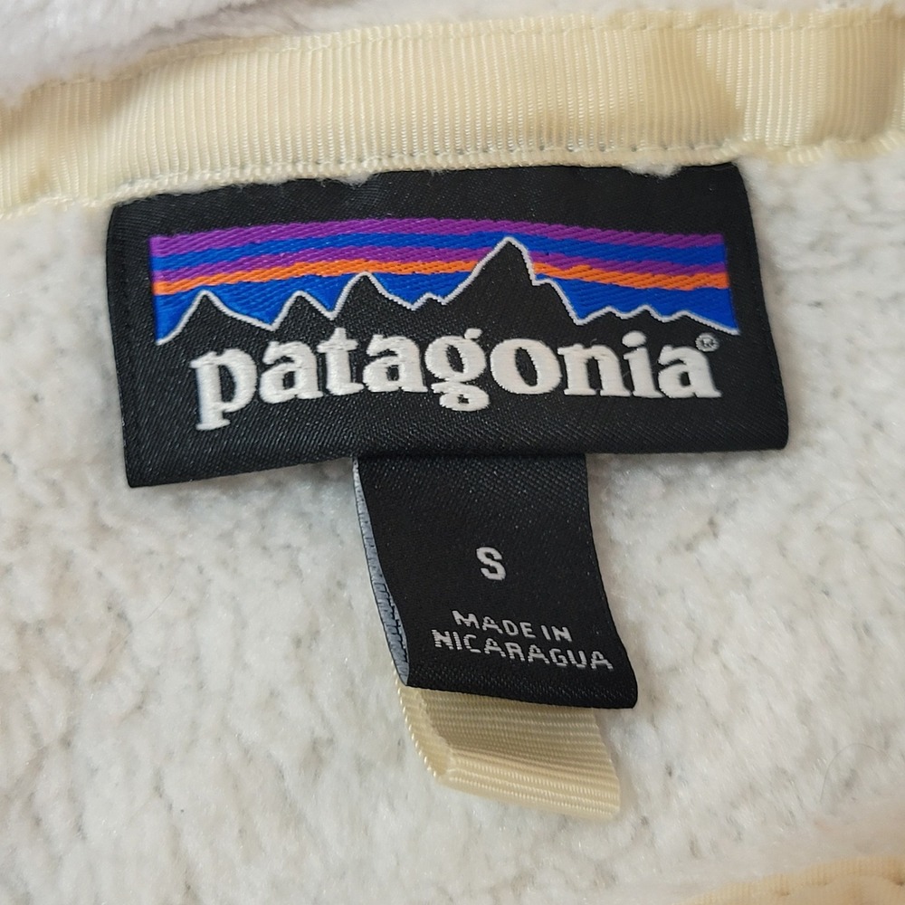 Patagonia Re-Tool Snap-T Pullover Fleece Cream White Polartec Womens Small - Picture 4 of 16